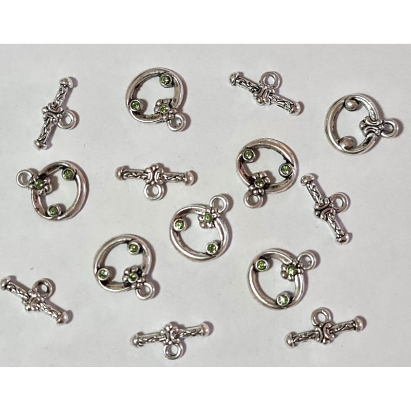 Toggle Clasp - Small Oval Flower