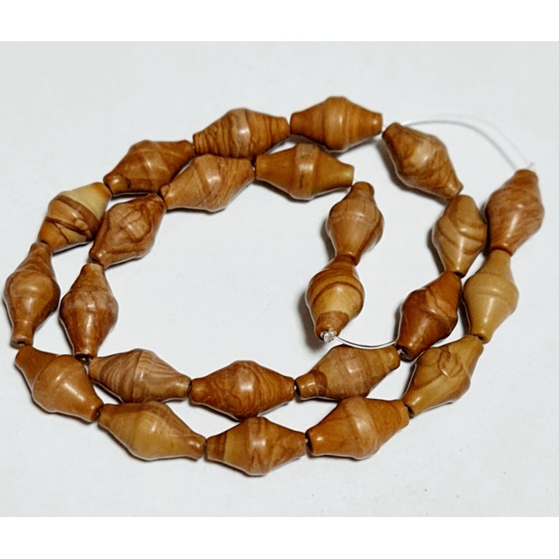 17x9mm Bicones - Picture Jasper