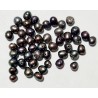 10x Fresh Water Pearls - Potato- 4mm - Black