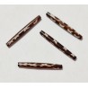 Carved Tubes- 28x5mm - Dyed Brown With White