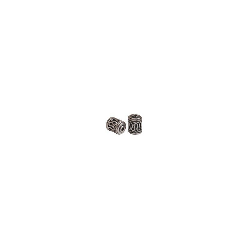 Bali Sterling Silver Wire Spacer Bead - 6x6x8.5mm