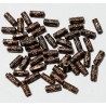 Tibetan Style Red Copper Beads - Tubes 8x2mm - pkt of 10