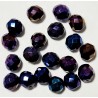 5x 10mm Czech Fire-polished Faceted Round Beads - Iris Blue